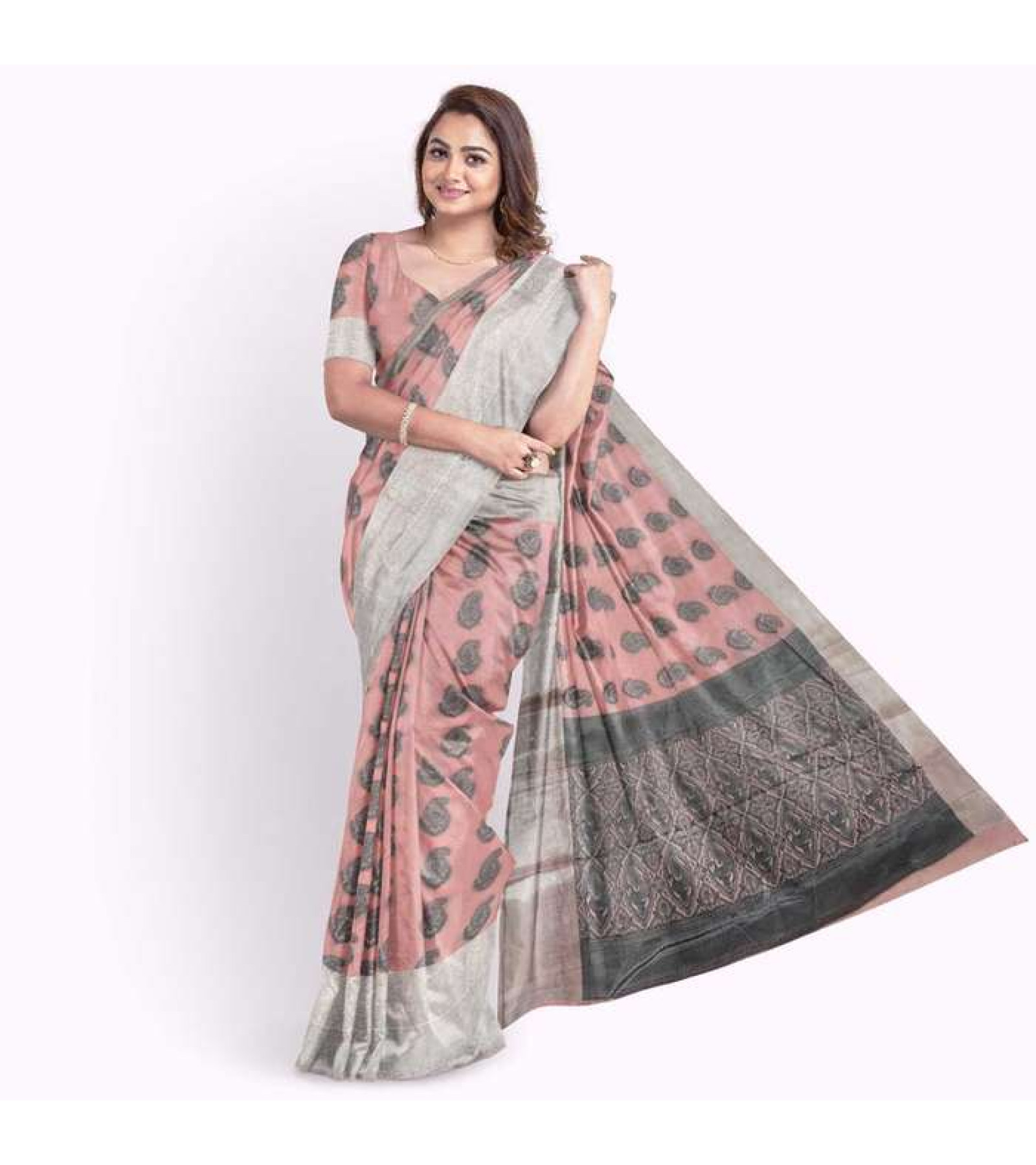 Exclusive  Linen Cotton Weaving Emp Fancy Sarees